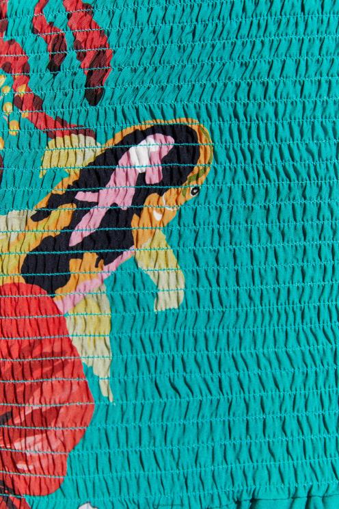 oblačila NFXLT635 ženske Desigual trajnostno koralno mini krilo