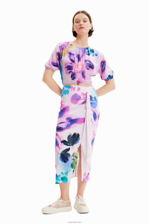 oblačila NFXLT726 ženske Desigual m. christian lacroix midi krilo z robčkom