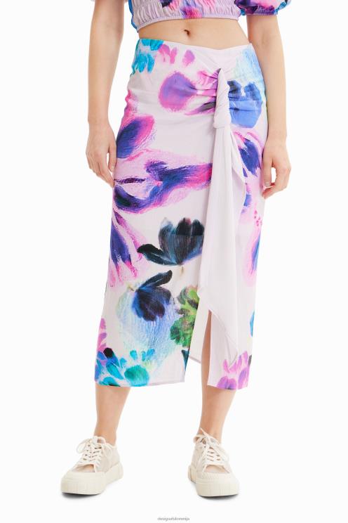 oblačila NFXLT726 ženske Desigual m. christian lacroix midi krilo z robčkom