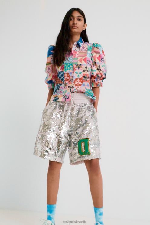 oblačila NFXLT734 ženske Desigual kratke hlače z bleščicami johnson hartig
