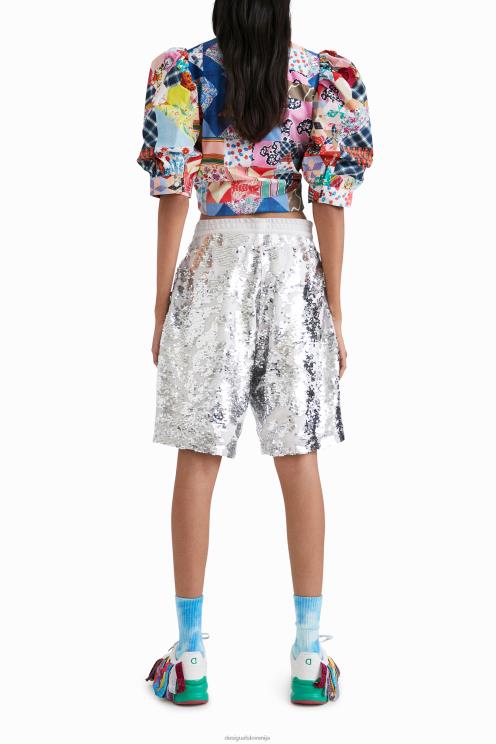 oblačila NFXLT734 ženske Desigual kratke hlače z bleščicami johnson hartig