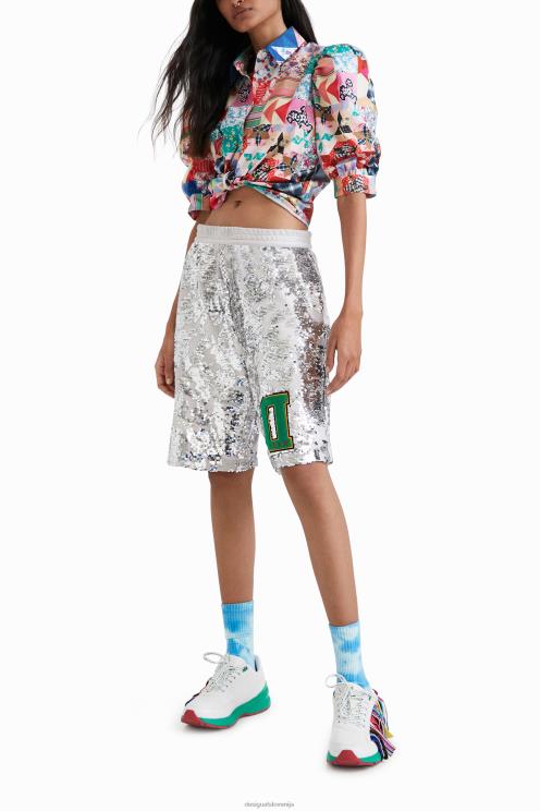 oblačila NFXLT734 ženske Desigual kratke hlače z bleščicami johnson hartig