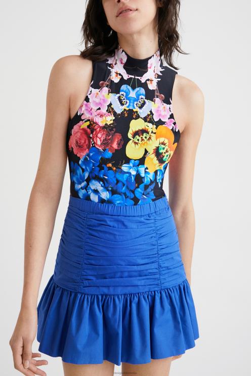 oblačila NFXLT754 ženske Desigual mini krilo z volančki