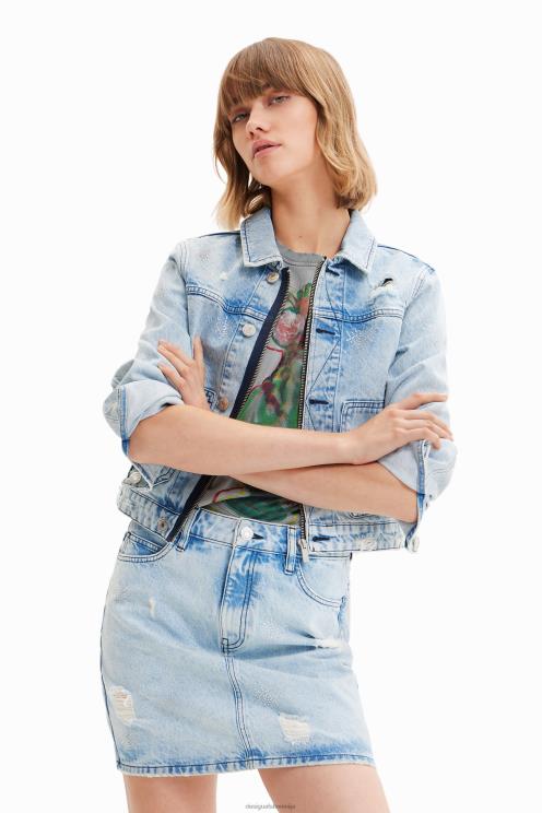 oblačila NFXLT758 ženske Desigual oči jeansa mini krilo