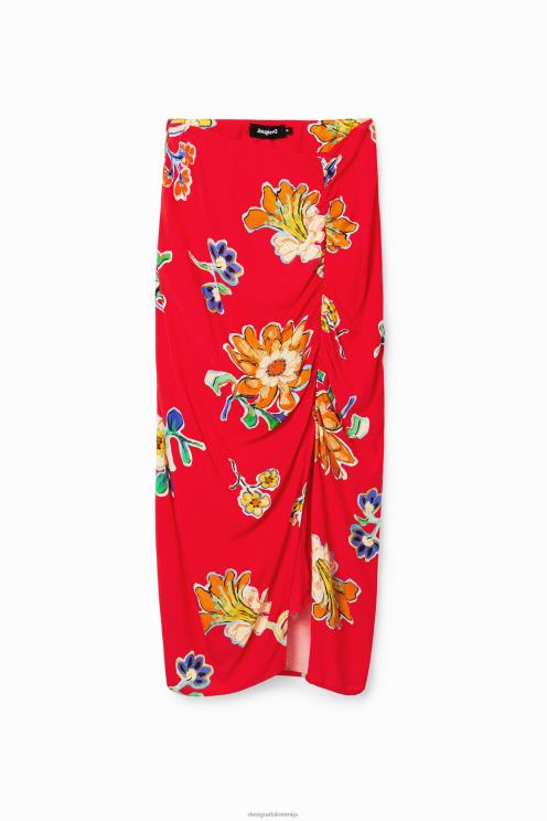 oblačila NFXLT761 ženske Desigual nabrano midi krilo