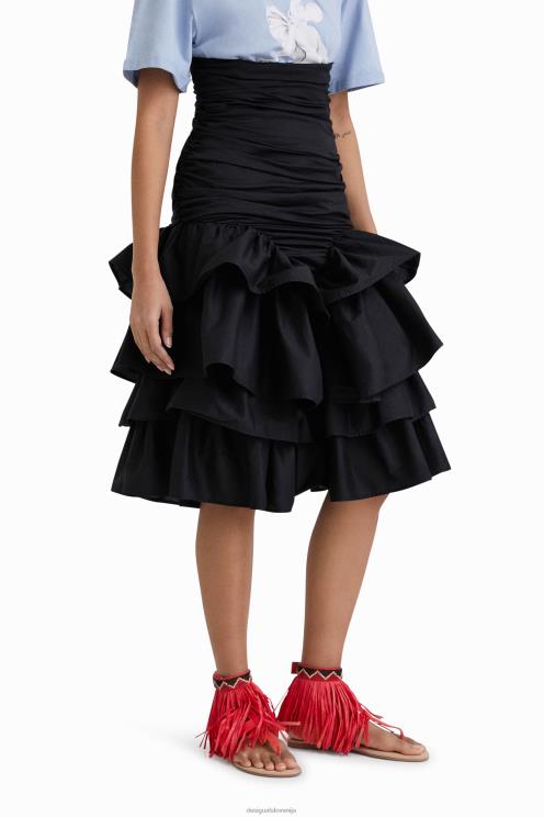 oblačila NFXLT816 ženske Desigual drapirano krilo z volančki stella jean