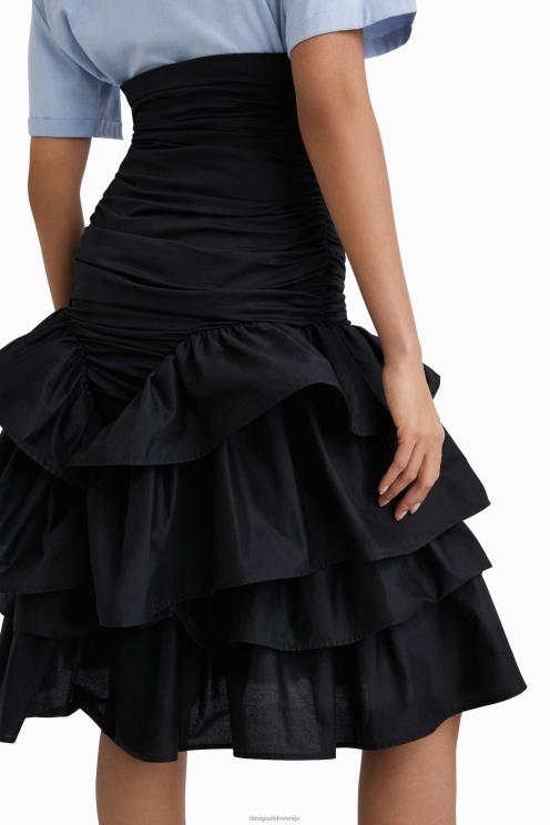 oblačila NFXLT816 ženske Desigual drapirano krilo z volančki stella jean