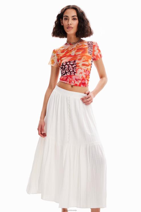 oblačila NFXLT859 ženske Desigual teksturirano midi krilo