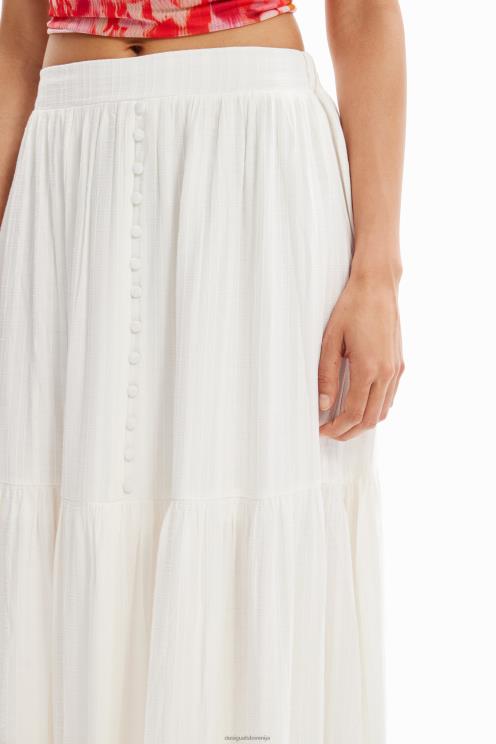 oblačila NFXLT859 ženske Desigual teksturirano midi krilo