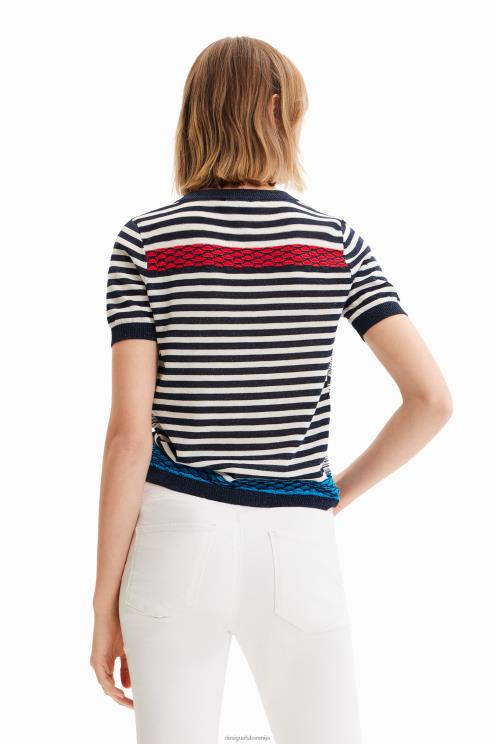 oblačila NFXLT1001 ženske Desigual pletena mornarska majica