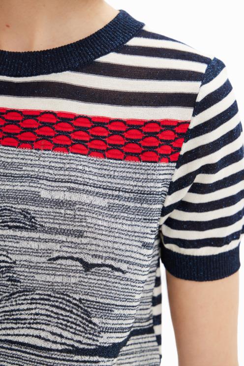 oblačila NFXLT1001 ženske Desigual pletena mornarska majica