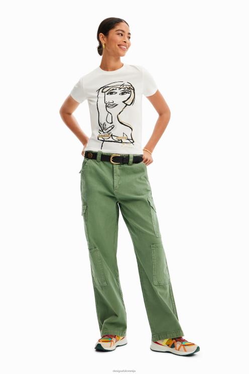 oblačila NFXLT1002 ženske Desigual majica z umetniškim obrazom