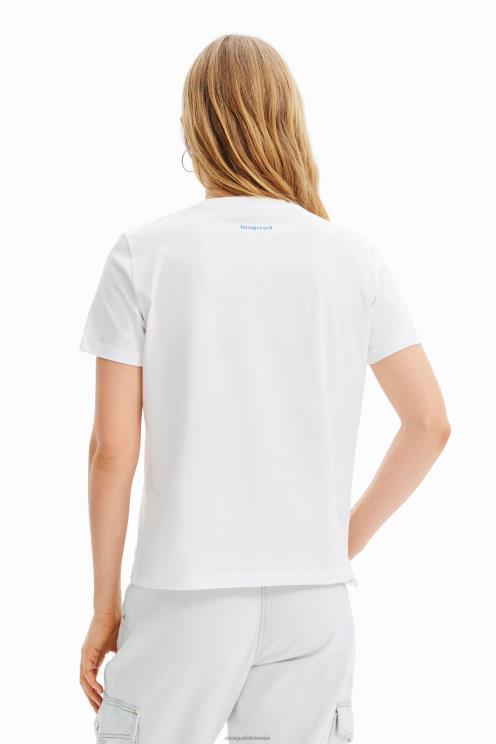 oblačila NFXLT1009 ženske Desigual majica s tropsko papigo