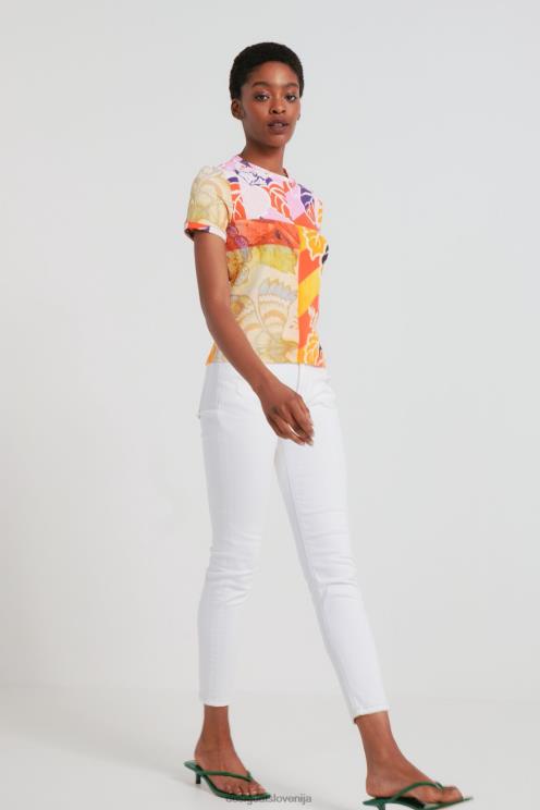 oblačila NFXLT1029 ženske Desigual m. christian lacroix rebrasta majica s kratkimi rokavi