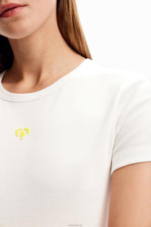 oblačila NFXLT1151 ženske Desigual osnovna srčkana majica