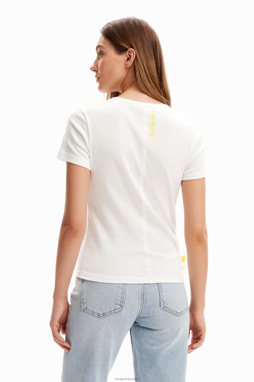 oblačila NFXLT1151 ženske Desigual osnovna srčkana majica