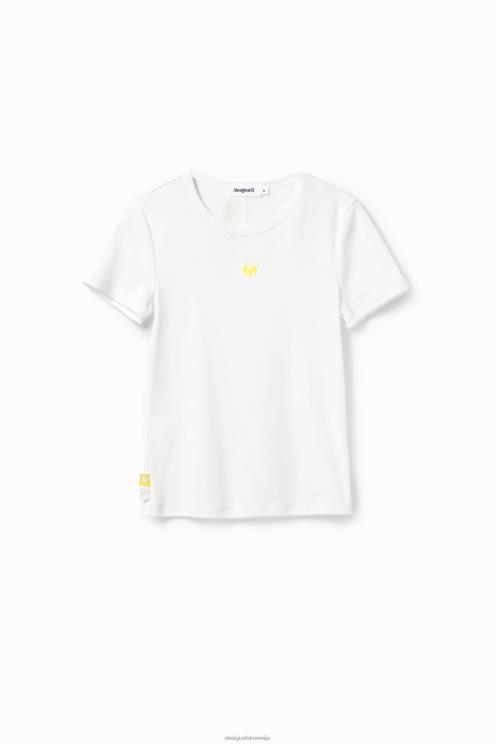 oblačila NFXLT1151 ženske Desigual osnovna srčkana majica