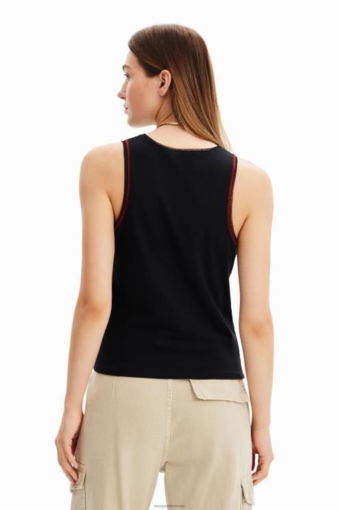 oblačila NFXLT1167 ženske Desigual majica s cvetlicami brez rokavov