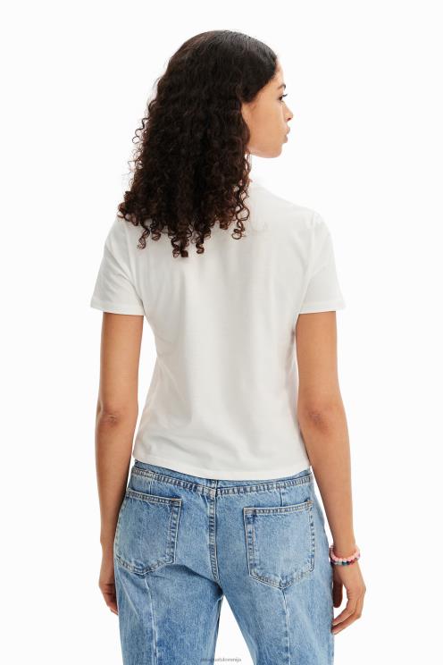 oblačila NFXLT1168 ženske Desigual majica s kratkimi rokavi s cvetlicami