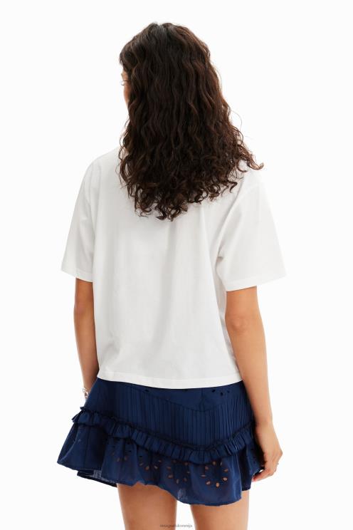 oblačila NFXLT142 ženske Desigual majica s cvetličnimi našitki