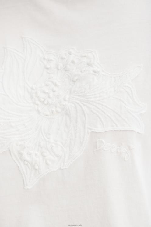 oblačila NFXLT142 ženske Desigual majica s cvetličnimi našitki