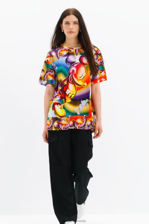 oblačila NFXLT14 ženske Desigual večbarvna oversize mickey mouse majica s kratkimi rokavi