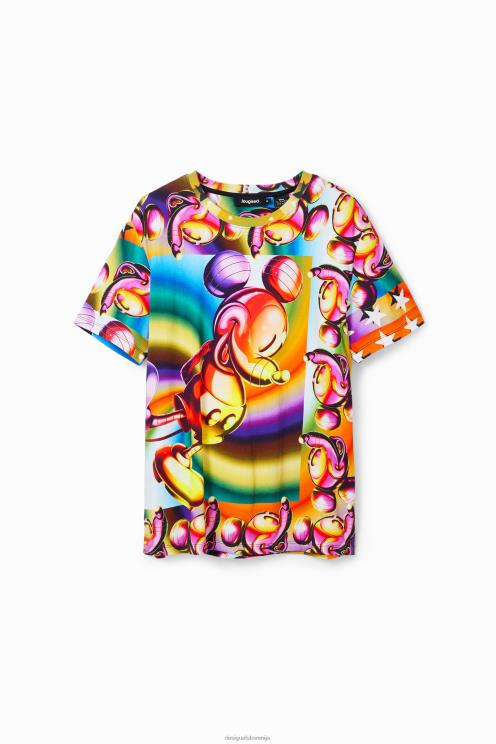 oblačila NFXLT14 ženske Desigual večbarvna oversize mickey mouse majica s kratkimi rokavi