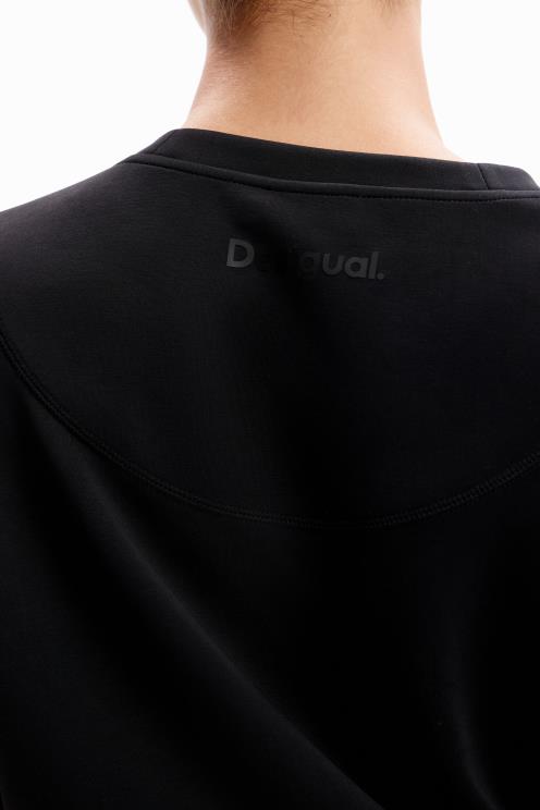 oblačila NFXLT255 ženske Desigual široka, skrajšana športna majica s kratkimi rokavi