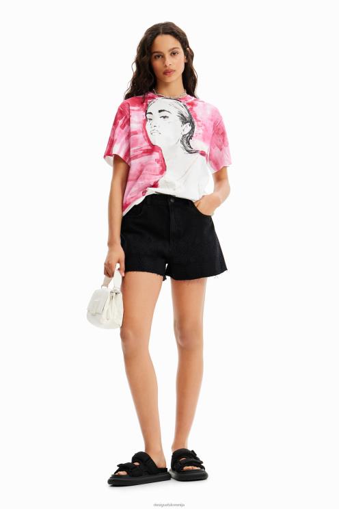 oblačila NFXLT266 ženske Desigual ilustracijska majica