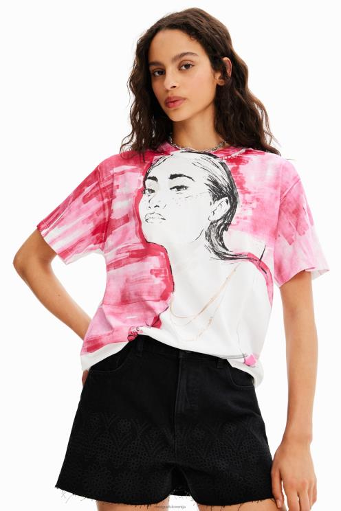 oblačila NFXLT266 ženske Desigual ilustracijska majica