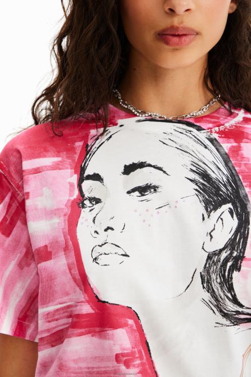 oblačila NFXLT266 ženske Desigual ilustracijska majica