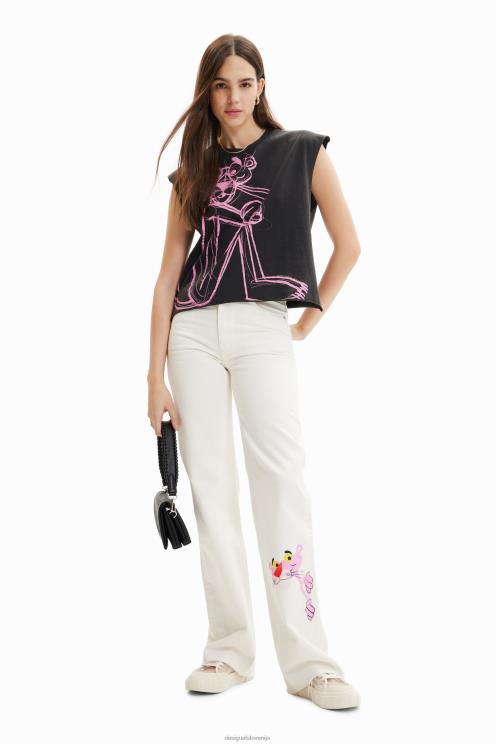 oblačila NFXLT296 ženske Desigual roza panter majica brez rokavov