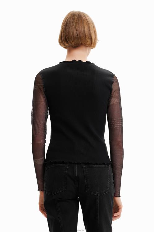 oblačila NFXLT369 ženske Desigual kombinacija majice s srčki