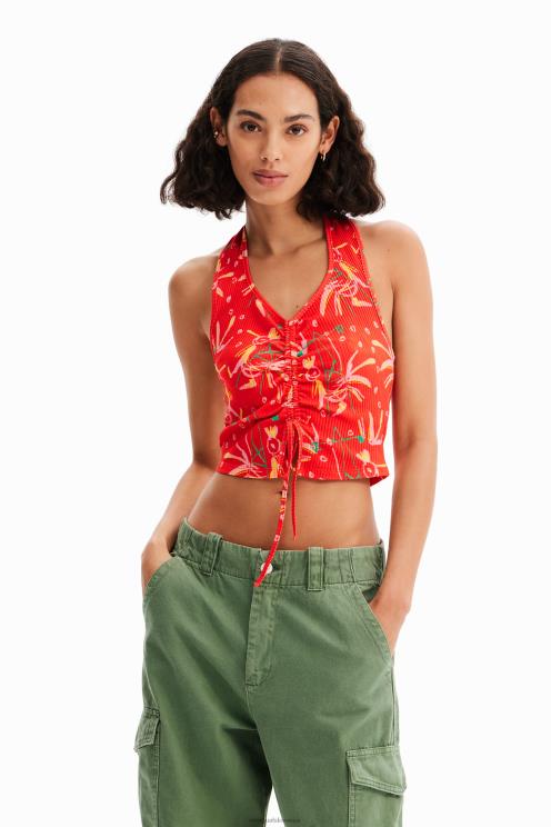 oblačila NFXLT388 ženske Desigual kratek nabran top