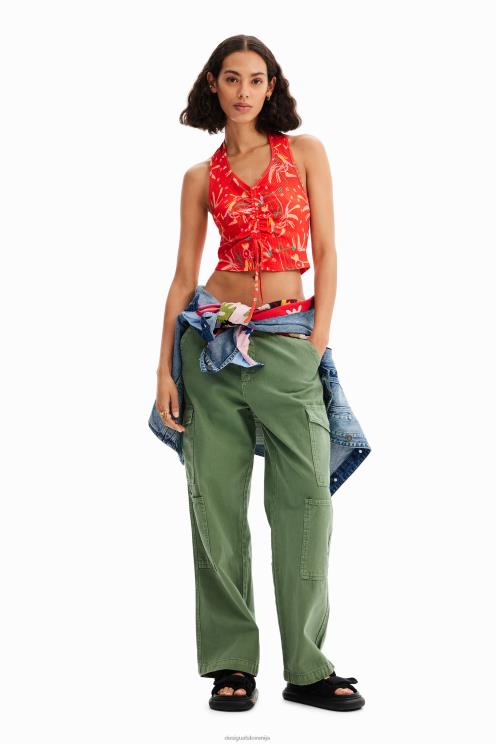 oblačila NFXLT388 ženske Desigual kratek nabran top