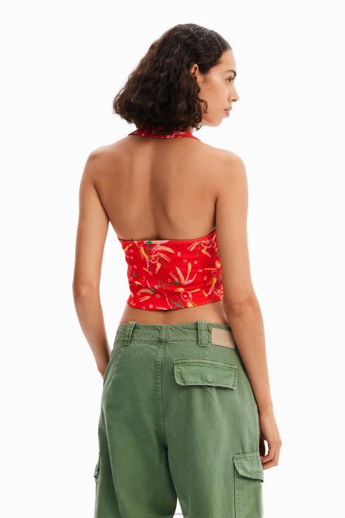 oblačila NFXLT388 ženske Desigual kratek nabran top