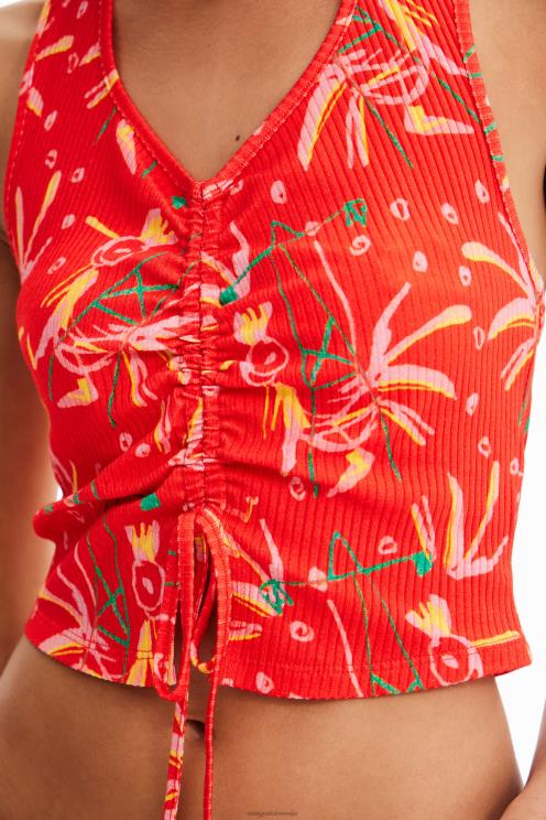 oblačila NFXLT388 ženske Desigual kratek nabran top