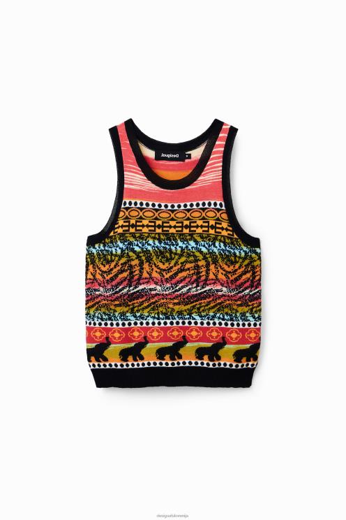 oblačila NFXLT429 ženske Desigual majica s pletenimi robovi