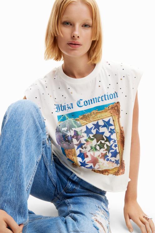 oblačila NFXLT504 ženske Desigual disko majica s čepki