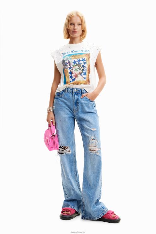 oblačila NFXLT504 ženske Desigual disko majica s čepki