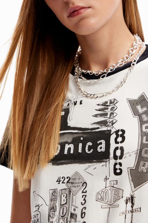 oblačila NFXLT64 ženske Desigual ilustracijska majica