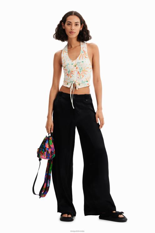 oblačila NFXLT663 ženske Desigual kratek nabran top