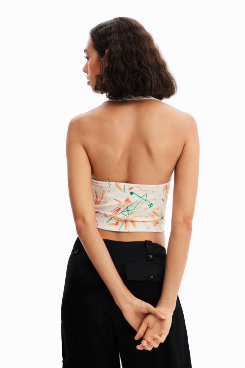 oblačila NFXLT663 ženske Desigual kratek nabran top