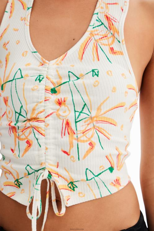 oblačila NFXLT663 ženske Desigual kratek nabran top