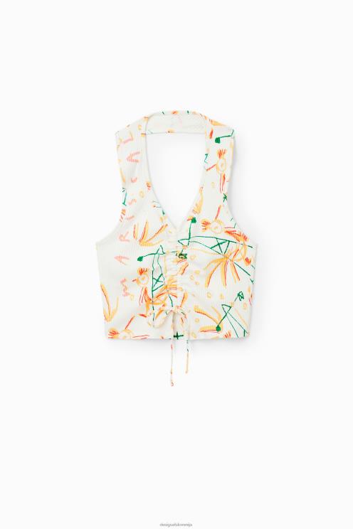 oblačila NFXLT663 ženske Desigual kratek nabran top