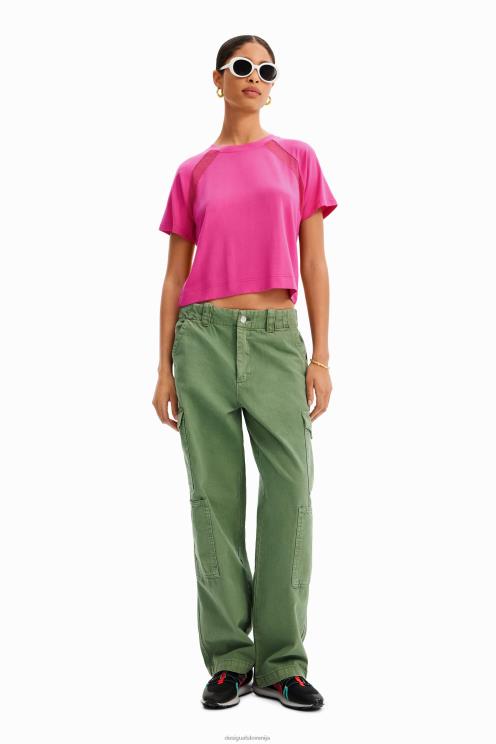 oblačila NFXLT664 ženske Desigual kratka mrežasta športna majica