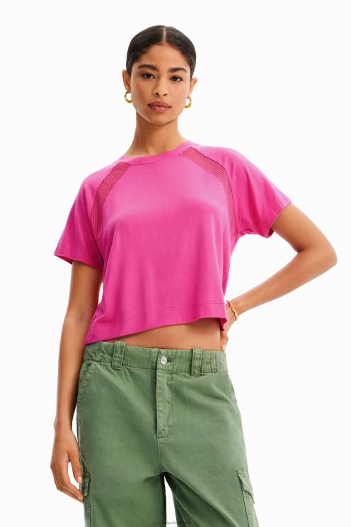 oblačila NFXLT664 ženske Desigual kratka mrežasta športna majica