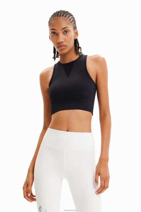 oblačila NFXLT674 ženske Desigual kratek raztegljiv športni top