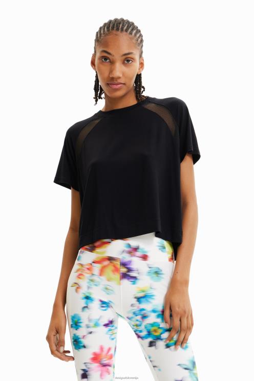 oblačila NFXLT690 ženske Desigual kratka mrežasta športna majica