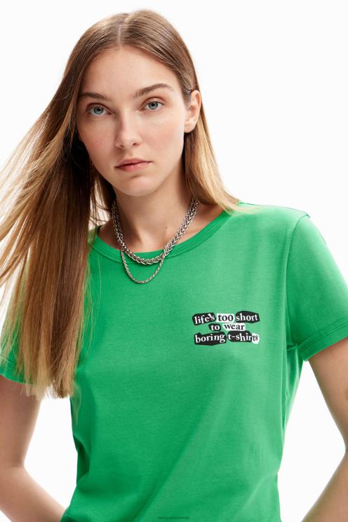 oblačila NFXLT854 ženske Desigual kolažna sporočilna majica